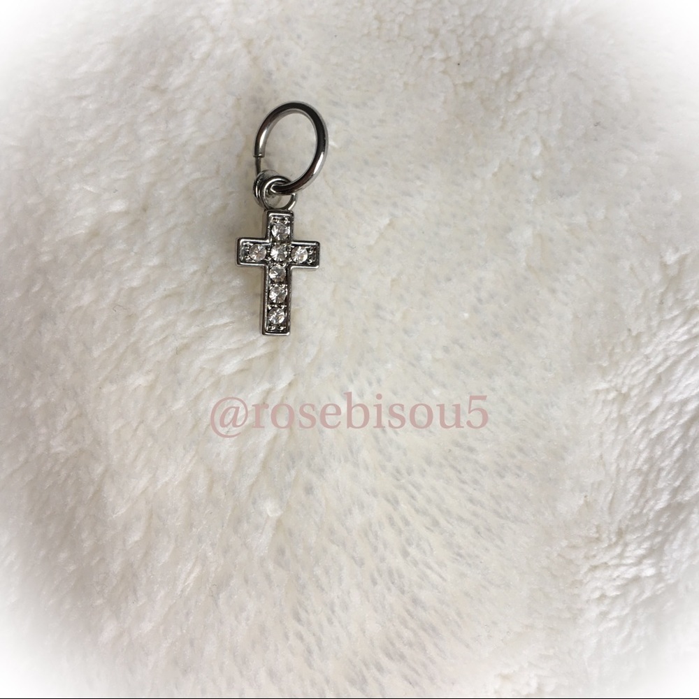 [Faux] Belly Piercing Rhinestone Cross - Picture 2 of 6